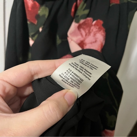 Aritzia Wilfred Sabine Faux Wrap Dress Black Floral Small J2 - Picture 8 of 8